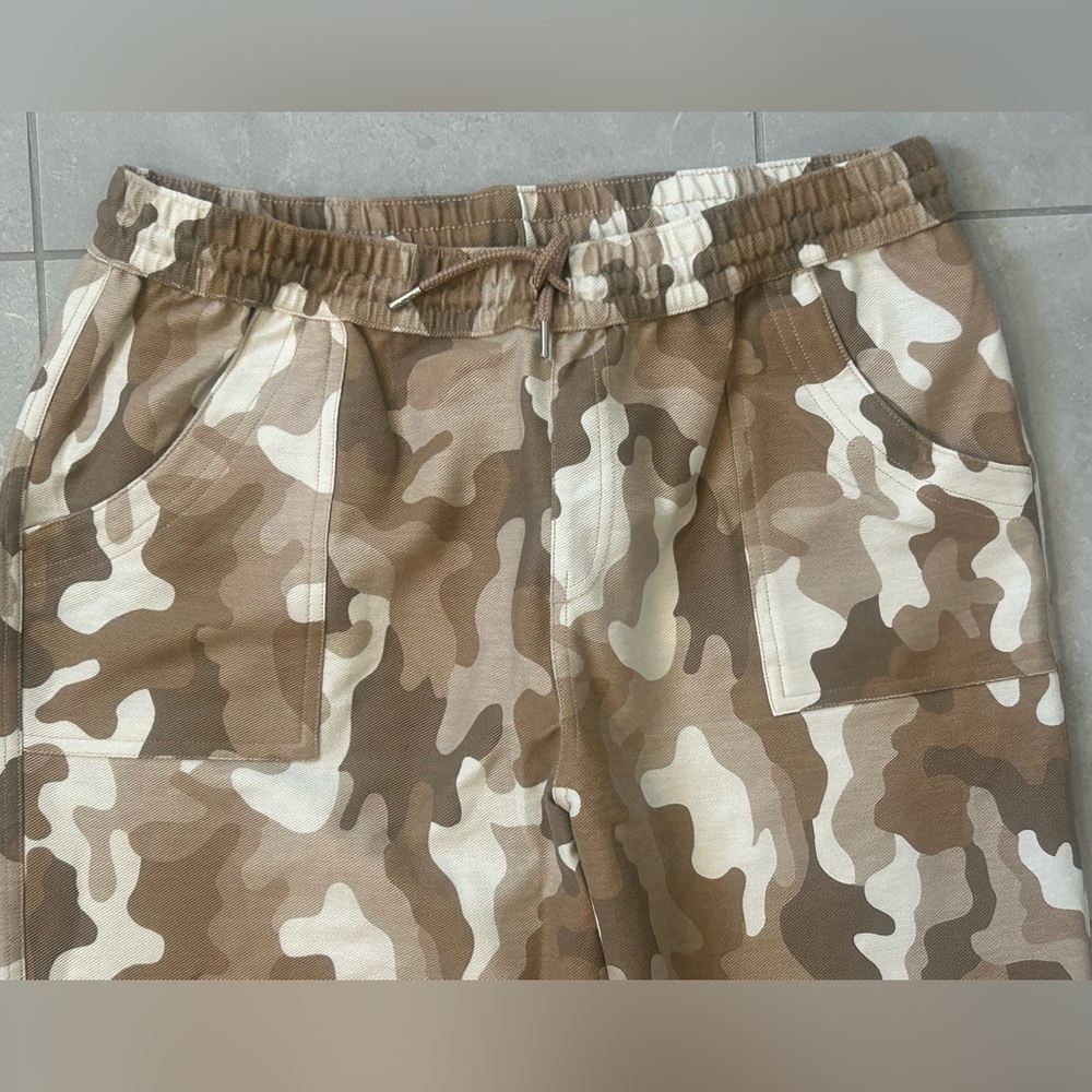 NWOT Lands End Pants Boys XL Clay Bisque Camouflage Drawstring Joggers - Picture 3 of 8